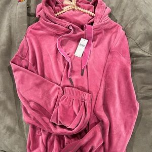 Anthropologie pink hoody size large new daily practice